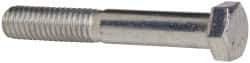Made in USA - 3/8-16 UNC, 2-1/2" Length Under Head Hex Head Cap Screw - Partially Threaded, Grade 5 Steel, Zinc-Plated Finish, 9/16" Hex - Apex Tool & Supply