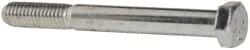 Made in USA - 3/8-16 UNC, 3-1/2" Length Under Head Hex Head Cap Screw - Partially Threaded, Steel, Zinc-Plated Finish, 9/16" Hex - Apex Tool & Supply