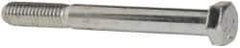 Made in USA - 3/8-16 UNC, 3-1/2" Length Under Head Hex Head Cap Screw - Partially Threaded, Steel, Zinc-Plated Finish, 9/16" Hex - Apex Tool & Supply