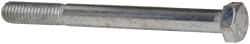 Made in USA - 3/8-16 UNC, 4" Length Under Head Hex Head Cap Screw - Partially Threaded, Grade 5 Steel, Zinc-Plated Finish, 9/16" Hex - Apex Tool & Supply