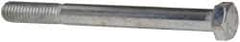 Made in USA - 3/8-16 UNC, 4" Length Under Head Hex Head Cap Screw - Partially Threaded, Grade 5 Steel, Zinc-Plated Finish, 9/16" Hex - Apex Tool & Supply