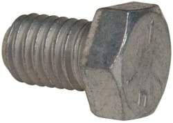 Made in USA - 1/2-13 UNC, 3/4" Length Under Head Hex Head Cap Screw - Fully Threaded, Grade 5 Steel, Zinc-Plated Finish, 3/4" Hex - Apex Tool & Supply