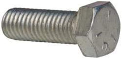 Value Collection - 1/2-13 UNC, 1-1/2" Length Under Head Hex Head Cap Screw - Fully Threaded, Grade 5 Steel, Zinc-Plated Finish, 3/4" Hex - Apex Tool & Supply
