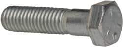 Made in USA - 1/2-13 UNC, 2" Length Under Head Hex Head Cap Screw - Partially Threaded, Grade 5 Steel, Zinc-Plated Finish, 3/4" Hex - Apex Tool & Supply