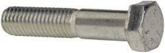 Made in USA - 1/2-13 UNC, 2-1/2" Length Under Head Hex Head Cap Screw - Partially Threaded, Grade 5 Steel, Zinc-Plated Finish, 3/4" Hex - Apex Tool & Supply