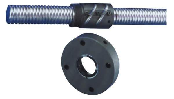THK - 1/2" Thread Length, Ballscrew Nut - 0.2" Lead Width, 0.631" Ball Circle Diam, 1.843" Flange OD - Apex Tool & Supply