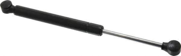 Value Collection - 0.32" Rod Diam, 0.75" Tube Diam, 90 Lb Capacity, Fixed Force Gas Spring - 11.9" Extended Length, 3.5" Stroke Length, Plastic Ball Socket, Black Nitride Piston - Apex Tool & Supply