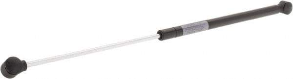 Value Collection - 0.24" Rod Diam, 0.59" Tube Diam, 80 Lb Capacity, Fixed Force Gas Spring - 19.68" Extended Length, 8" Stroke Length, Plastic Ball Socket, Black Nitride Piston - Apex Tool & Supply
