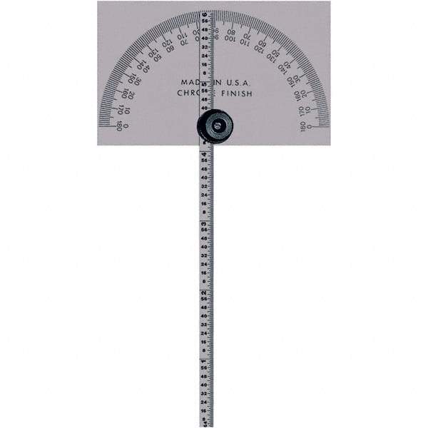 Mitutoyo - Round & Rectangular Head Protractors Head Type: Square Head Blade Length (Inch): 6 - Apex Tool & Supply