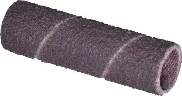 Made in USA - 50 Grit Aluminum Oxide Coated Spiral Band - 1/2" Diam x 2" Wide, Coarse Grade - Apex Tool & Supply