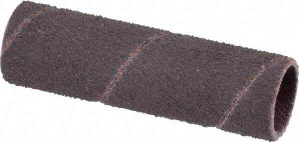 Made in USA - 80 Grit Aluminum Oxide Coated Spiral Band - 1/2" Diam x 2" Wide, Medium Grade - Apex Tool & Supply