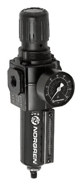Norgren - 1/2" NPT Port Intermediate 1 Piece Filter/Regulator FRL Unit - Apex Tool & Supply