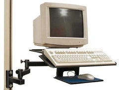 Qualtech - Steel Workbench & Workstation Combo Computer/Keyboard Tray - Use with Hubbell Workbenches - Apex Tool & Supply