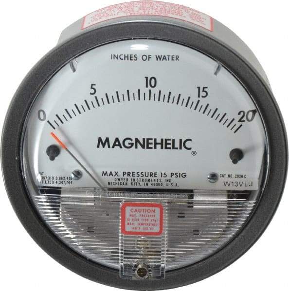 Dwyer - 15 Max psi, 2% Accuracy, NPT Thread Air Filter Kit - 1/8 Inch Thread, 20 Inch Water Column, 140°F Max - Apex Tool & Supply