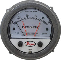 Dwyer - 25 Max psi, 4% Accuracy, NPT Thread Photohelic Pressure Switch - 1/8 Inch Thread, 1/4 Inch Water Column, 120°F Max - Apex Tool & Supply