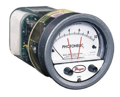 Dwyer - 25 Max psi, 2% Accuracy, NPT Thread Photohelic Pressure Switch - 1/8 Inch Thread, 2 Inch Water Column, 120°F Max - Apex Tool & Supply