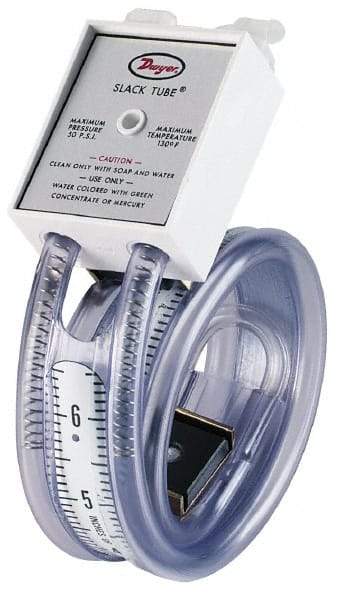 Dwyer - 50 Max psi, Slack Tube Manometer - -60 to 60 Inch Water Column, 130°F Max - Apex Tool & Supply