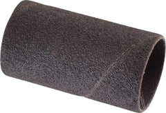 Made in USA - 80 Grit Aluminum Oxide Coated Spiral Band - 1" Diam x 2" Wide, Medium Grade - Apex Tool & Supply