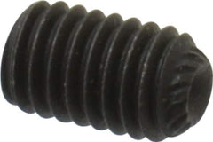 Value Collection - #10-32 UNF, 5/16" OAL, Knurled Cup Point Set Screw - Grade 8 Alloy Steel, 3/32" Key - Apex Tool & Supply