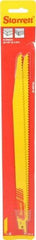 Starrett - 12" Long x 3/4" Thick, Bi-Metal Reciprocating Saw Blade - Tapered Profile, 6 TPI, Toothed Edge, Universal Shank - Apex Tool & Supply