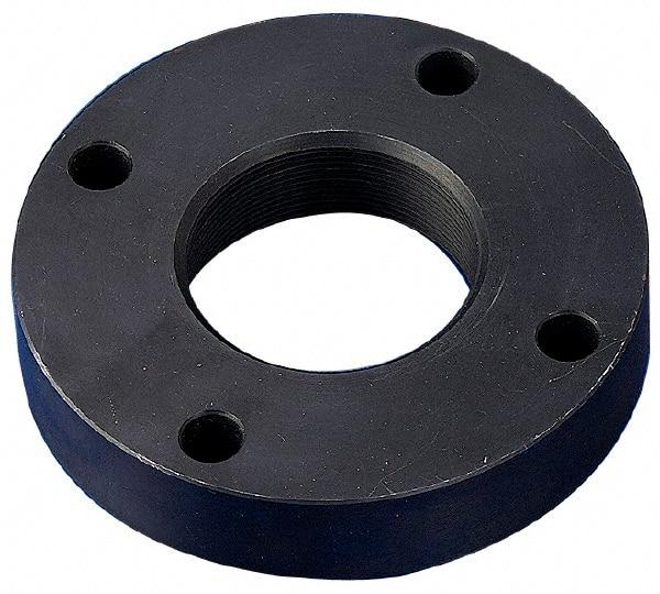 Keystone Threaded Products - 1.967-18 Int Thread, 1-1/4 - 1-1/2" Bar Diam, 4-1/4" Flange OD x 0.83" Thickness Precision Acme Mounting Flange - 4 Mounting Holes, Black Oxide Finish, Carbon Steel - Apex Tool & Supply