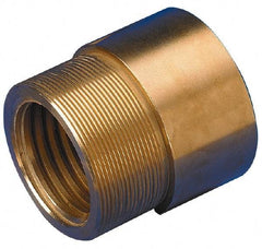 Keystone Threaded Products - 2.12" Long, 2.3" High, 0.81" Thread Length, Bronze, Right Hand, Round, Precision Acme Nut - 1.967-18 Thread Size, 2C Class of Fit - Apex Tool & Supply
