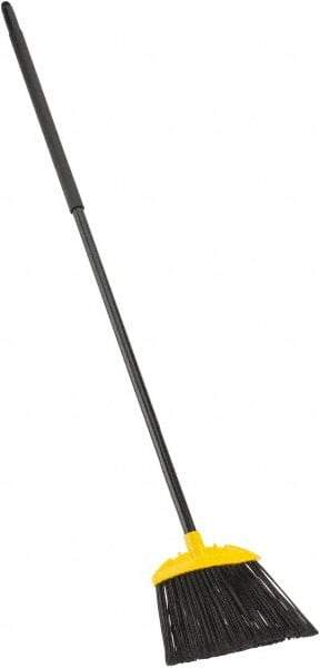 Rubbermaid - 10" Wide, Black Polypropylene Bristles, Metal Handle, Angled Broom - Flagged, Water Resistant - Apex Tool & Supply