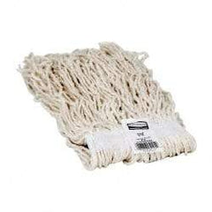 Rubbermaid - 1" White Head Band, Small Rayon Cut End Mop Head - 4 Ply, Side Loading Connection, Use for Finishing - Apex Tool & Supply