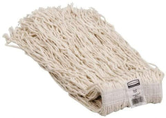 Rubbermaid - 1" White Head Band, Large Rayon Cut End Mop Head - 4 Ply, Side Loading Connection, Use for Finishing - Apex Tool & Supply