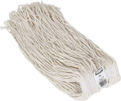 Rubbermaid - 1" White Head Band, X-Large Rayon Cut End Mop Head - 4 Ply, Side Loading Connection, Use for Finishing - Apex Tool & Supply