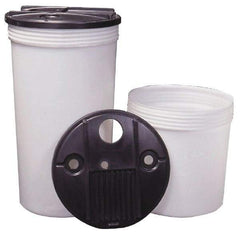 Made in USA - Round Polyethylene Tank Cover for 30, 55 Gallon Container - 3/16" Thick - Apex Tool & Supply