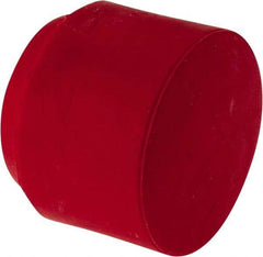 Made in USA - 2" Face Diam, Grade Medium, Red Hammer Replacement Tip - Vinyl - Apex Tool & Supply