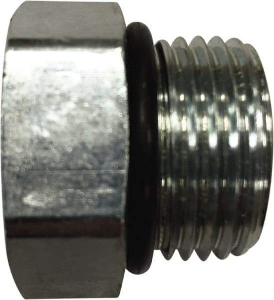 Parker - 1/2 Male Thread, Stainless Steel Industrial Pipe Hex Head Plug - Male SAE-ORB, 7,200 psi - Apex Tool & Supply