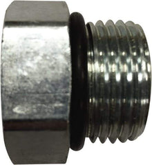 Parker - 1/2 Male Thread, Stainless Steel Industrial Pipe Hex Head Plug - Male SAE-ORB, 7,200 psi - Apex Tool & Supply