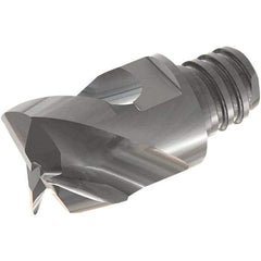 Iscar - MM EA Grade IC08 Carbide End Milling Tip Insert - Uncoated, 3 Flutes, 12mm Cutting Diam, 8mm Depth of Cut, 16.5mm Extension, 0.039" Cnr Rad, 45° Helix - Apex Tool & Supply