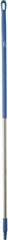 Vikan - 60 x 1-1/4" Stainless Steel Squeegee Handle - European Threaded Connection, Blue - Apex Tool & Supply