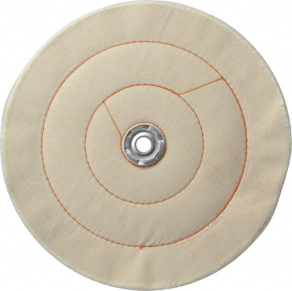 Dico - 10" Diam x 1/2" Thick Unmounted Buffing Wheel - Cushion Sewn, 1" Arbor Hole, Medium Density - Apex Tool & Supply