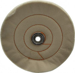 Dico - 8" Diam x 3/4" Thick Unmounted Buffing Wheel - Cushion Sewn, 1/2" Arbor Hole, Medium Density - Apex Tool & Supply