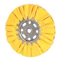 Divine Brothers - 8" Diam x 1/2" Thick Unmounted Buffing Wheel - Ventilated Bias Cut, 1/2" Arbor Hole - Apex Tool & Supply