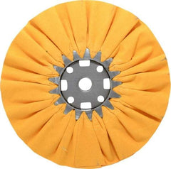 Divine Brothers - 10" Diam x 1/2" Thick Unmounted Buffing Wheel - Ventilated Bias Cut, 3/4" Arbor Hole - Apex Tool & Supply