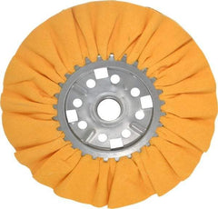 Divine Brothers - 12" Diam x 1/2" Thick Unmounted Buffing Wheel - Ventilated Bias Cut, 1-1/4" Arbor Hole - Apex Tool & Supply