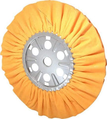 Divine Brothers - 16" Diam x 1/2" Thick Unmounted Buffing Wheel - Ventilated Bias Cut, 1-1/4" Arbor Hole - Apex Tool & Supply