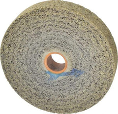 Made in USA - 6" Diam, 1" Face Width, 1" Center Hole, Medium Grade, Silicon Carbide Deburring Wheel - Convolute, Medium Density 7 Grade, 4,500 RPM - Apex Tool & Supply