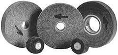 Made in USA - 6" Diam, 2" Face Width, 1" Center Hole, Medium Grade, Aluminum Oxide Deburring Wheel - Convolute, Medium Density 7 Grade, 4,500 RPM - Apex Tool & Supply