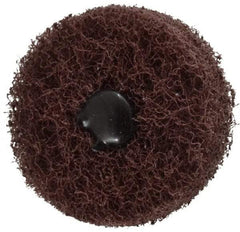 Standard Abrasives - 2" Diam, Medium Mounted Scrubber Buffing Wheel - 2 Ply, Medium Grade, 1/4" Shank Diam, 12,000 RPM - Apex Tool & Supply