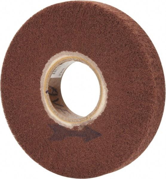Made in USA - 6" Diam 220 Grit Aluminum Oxide Unmounted Flap Wheel - 2" Hole, 1" Wide, Density 7, Nonwoven, Grade Very Fine, 3,400 Max RPM - Apex Tool & Supply