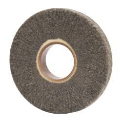 Made in USA - 6" Diam 220 Grit Silicon Carbide Unmounted Flap Wheel - 2" Hole, 1" Wide, Density 7, Nonwoven, Grade Very Fine, 3,400 Max RPM - Apex Tool & Supply
