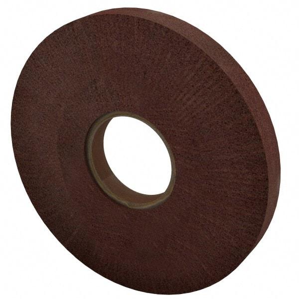 Made in USA - 8" Diam 220 Grit Aluminum Oxide Unmounted Flap Wheel - 3" Hole, 1" Wide, Density 7, Nonwoven, Grade Very Fine, 3,200 Max RPM - Apex Tool & Supply