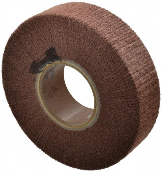 Made in USA - 8" Diam 220 Grit Aluminum Oxide Unmounted Flap Wheel - 3" Hole, 2" Wide, Density 7, Nonwoven, Grade Very Fine, 3,200 Max RPM - Apex Tool & Supply