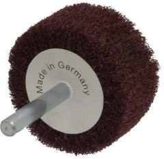 Value Collection - 2" Diam x 1" Face Width, Very Fine Aluminum Oxide Nonwoven Mounted Flap Wheel - 1/4" Shank Mount - Apex Tool & Supply